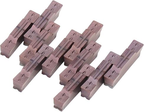 Carbide Grooving Inserts CNC Cut Off Blade 10Pcs Set with PVD Coating for Stainless Steel Processing High Precision Durable Carbide Inserts for CNC Machines in Saudi Arabia