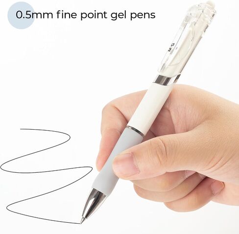 M&G Gel Pens, 0.7mm Black Gel Pens Medium Point, 36 PCS Retractable Gel Ink Rollerball Pens, Gel Ink Pens with Premium Ink & Comfort Grip for Smooth Writing Office School Men Women in Saudi Arabia