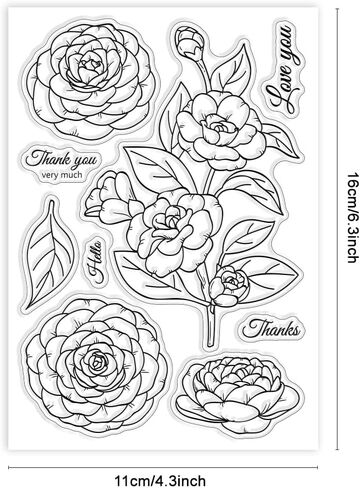 Globleland Sunflower Clear Stamps ختم السيليكون شفاف لزخرفة صناعة البطاقات و DIY Scrapbooking in Saudi Arabia