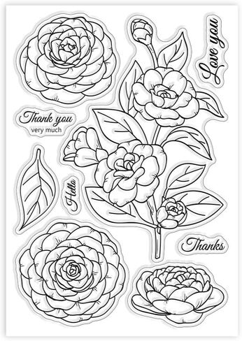 Globleland Sunflower Clear Stamps ختم السيليكون شفاف لزخرفة صناعة البطاقات و DIY Scrapbooking in Saudi Arabia