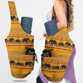 Yoga Mat Bag Yoga Tote Bag with Large Waterproof Zipper Pocket and Drawstring Pocket Yoga Mat Bag Carrier Fit Most Size Mats and All You Stuff in Kuwait