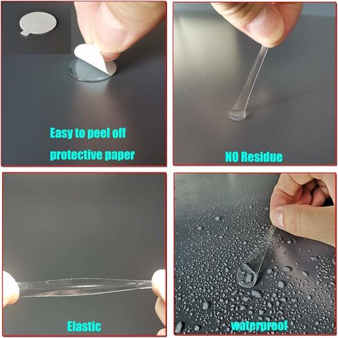 350 Pcs (0.79") Double Sided Adhesive Dots Stickers Round Putty Clear Sticky No Trace Sticky Putty Removable Waterproof Small Stickers for Festival Decoration 20mm Transparent Sticker in Saudi Arabia