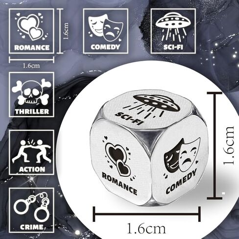 UNICRAFTALE Self Care Relief Gifts 1Set Stainless Steel Decision Dice with Gifts Box Stress Relief Gifts Relief Items Meditation Yoga Gifts Mental Health Gifts Retirement Gifts for Women Men in Saudi Arabia