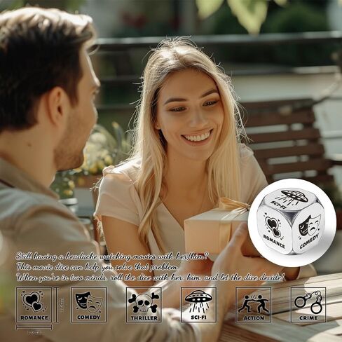 UNICRAFTALE Self Care Relief Gifts 1Set Stainless Steel Decision Dice with Gifts Box Stress Relief Gifts Relief Items Meditation Yoga Gifts Mental Health Gifts Retirement Gifts for Women Men in Saudi Arabia