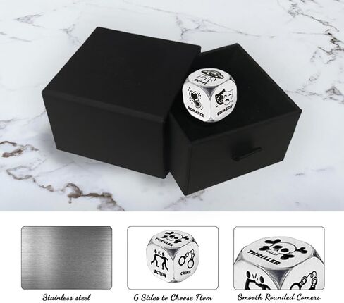 UNICRAFTALE Self Care Relief Gifts 1Set Stainless Steel Decision Dice with Gifts Box Stress Relief Gifts Relief Items Meditation Yoga Gifts Mental Health Gifts Retirement Gifts for Women Men in Saudi Arabia