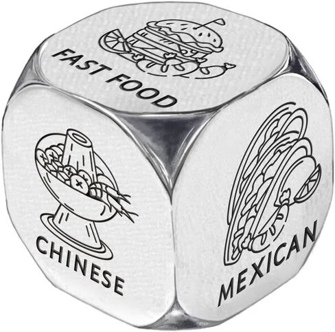 UNICRAFTALE Self Care Relief Gifts 1Set Stainless Steel Decision Dice with Gifts Box Stress Relief Gifts Relief Items Meditation Yoga Gifts Mental Health Gifts Retirement Gifts for Women Men in Saudi Arabia