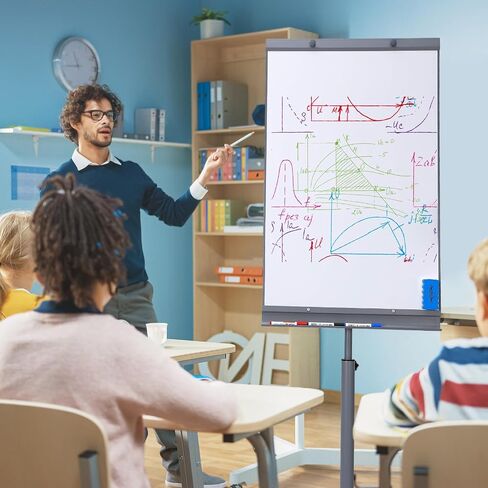 Rolling Whiteboard with Stand, 48"x36" White Board Dry Erase on Wheels, Large Mobile Dry Erase Board, Double Sided Magnetic Whiteboard, Portable White Boards in Saudi Arabia