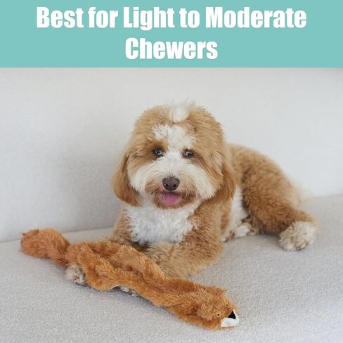 SPOT Skinneeez Stuffless Dog Toy with Squeaker | Plush Tug of War Skunk Squeak Toy for Small and Large Dog Breeds | Machine Washable | Large in Kuwait