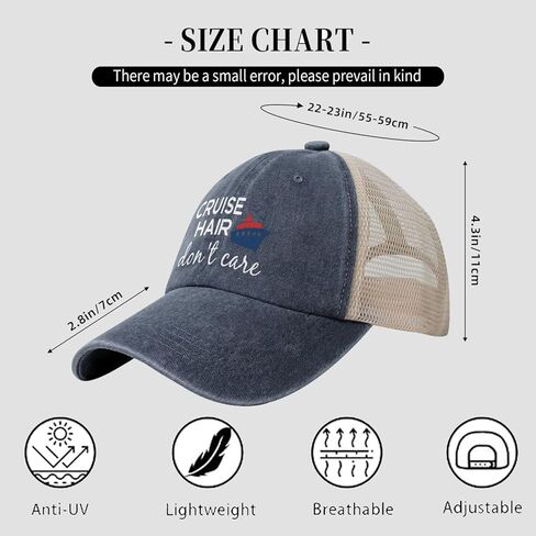قبعة نسائية شبكية ذات شعر كروز لا تهتم براعي البقر، قبعة بيسبول كلاسيكية قابلة للتعديل للأم والعمة in Kuwait