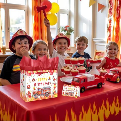 Jiaoiudi Basketball Gift Bags with Tissue Paper Greeting Card Basketball Party Bags Large with Handles Basketball Goodie Bags in Kuwait