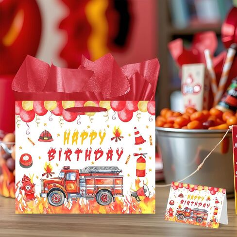 Jiaoiudi Basketball Gift Bags with Tissue Paper Greeting Card Basketball Party Bags Large with Handles Basketball Goodie Bags in Kuwait