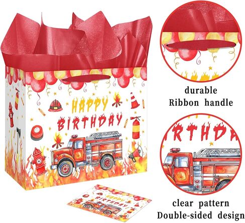 Jiaoiudi Basketball Gift Bags with Tissue Paper Greeting Card Basketball Party Bags Large with Handles Basketball Goodie Bags in Kuwait