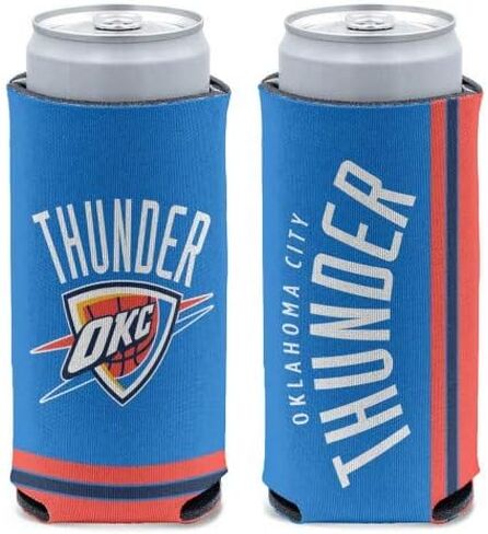 Wincraft NBA Oklahoma City Thunder Slim Can Cooler، ألوان الفريق، مقاس واحد in Saudi Arabia
