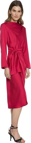 Donna Morgan Women's Long Sleeve Midi Wrap Dress in Saudi Arabia