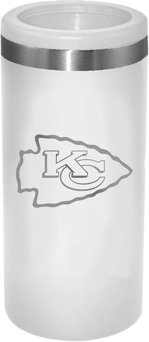 حامل علب نحيف من الفولاذ المقاوم للصدأ باللون الأبيض مرخص رسميًا من شركة The Memory Company، KCC - Kansas City Chiefs in Saudi Arabia