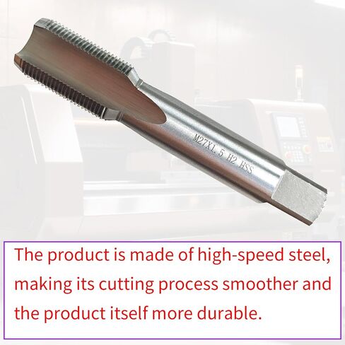 M27 X 2 Tap, Metric Thread Tap, Right Hand, 2mm Pitch, Straight Flute, 4 Flute, High Speed Steel, H2 Accuracy Grade, Machine Tap in Saudi Arabia
