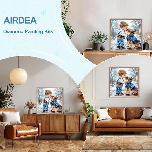AIRDEA Cow Diamond Art Painting Kits for Adults Beginners 5D DIY Gem Art Kits for Home Wall Decor 12x12in,Sunflowers and Cow with Bow in Saudi Arabia