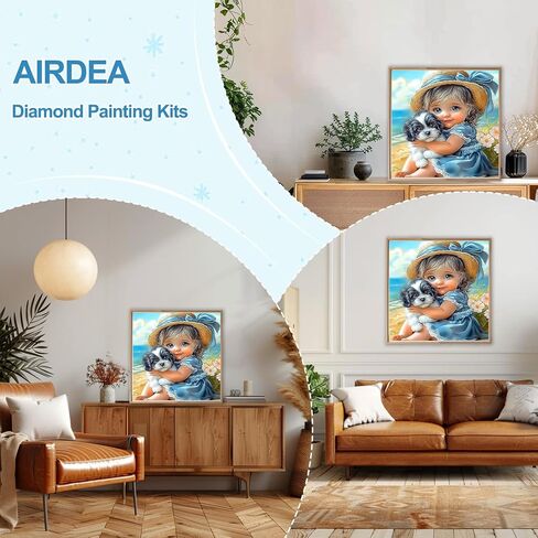 مجموعات طلاء Airdea Cow Diamond Art للبالغين المبتدئين 5D DIY GEM ART KITS لـ Home Wall Decor in Saudi Arabia