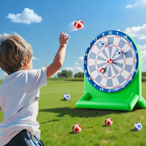 iPlay, iLearn Pool Wave Kids Fun Pool Toys, Inflatable Dart Board Water Games, Swimming Pool Floats, Beach Yard Outdoor Play, Cool Summer Party Gift for 6 7 8 Year Old Boy Girl Teen Adult-Red & Green in Saudi Arabia