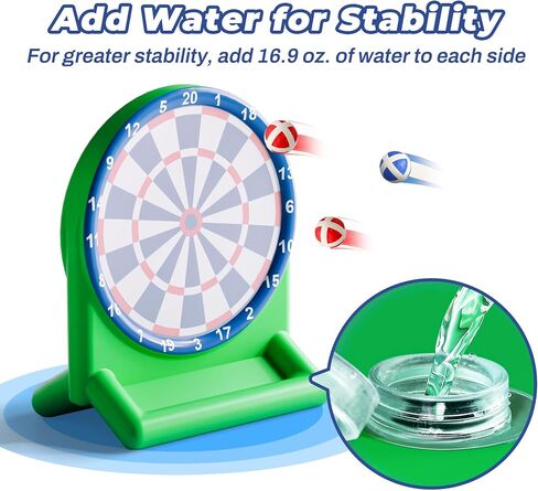 iPlay, iLearn Pool Wave Kids Fun Pool Toys, Inflatable Dart Board Water Games, Swimming Pool Floats, Beach Yard Outdoor Play, Cool Summer Party Gift for 6 7 8 Year Old Boy Girl Teen Adult-Red & Green in Saudi Arabia