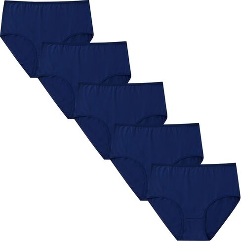 Women's Cotton Underwear Plus Size XL-5XL High Waisted Full Coverage Ladies Panties 5 Pack Briefs for Women in Kuwait