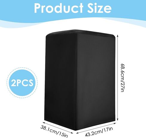 Speaker Cover, Outdoor Speaker Covers for PA/DJ Lightweight Powered Speaker, UV Protection Water Resistant Dustproof 210D Oxford Cloth Speaker Covers (2 PCS) (Black, 12 Inch) in Saudi Arabia