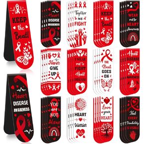 48 Pcs Breast Cancer Awareness Bulk Items Magnetic Bookmarks Pink Ribbon Accessories Book Marks Hope Butterfly Inspirational Gifts for Breast Cancer Charity Office Fundraiser Events Supplies in Kuwait
