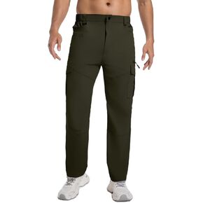 PJZHJ Men's Waterproof Tactical Pants Stretch Ripstop Hiking Pants Lightweight Quick-Dry Rain Pants Multi Pockets Cargo Pants in Kuwait