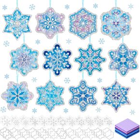 DoubleFill 36 Sets Easter Religious Cross Crafts Kit Jesus Christian Paper Cross Suncatchers Sunday Vbs Craft Kit DIY Resurrection Church Ornaments for Easter Sunday Window Art in Kuwait