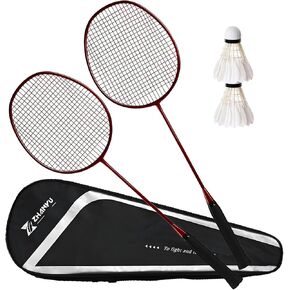 Badminton Racquet of 2,Full Carbon Fiber Adult Ultra-Light Double Racket Equipment Professional Durable Suit,Includ 2 Shuttlecocks & Carrying Bag,Perfect for Adults and Teenager in Saudi Arabia