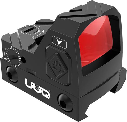 UUQ Mini Reflex Red Dot Sight Shake Awake Optic Sight للبنادق والمسدسات والبنادق 2MOA، 12 نطاق نقطة حمراء لضبط السطوع، مناسب لـ RMR أو 20 مم Picatinny/Weaver Rail... in Kuwait