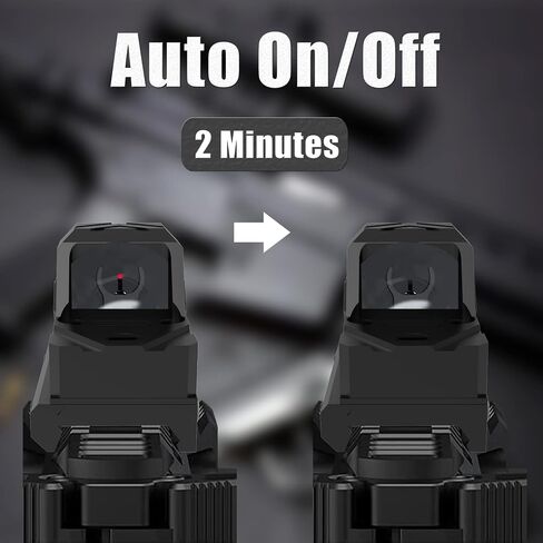 UUQ Mini Reflex Red Dot Sight Shake Awake Optic Sight للبنادق والمسدسات والبنادق 2MOA، 12 نطاق نقطة حمراء لضبط السطوع، مناسب لـ RMR أو 20 مم Picatinny/Weaver Rail... in Kuwait