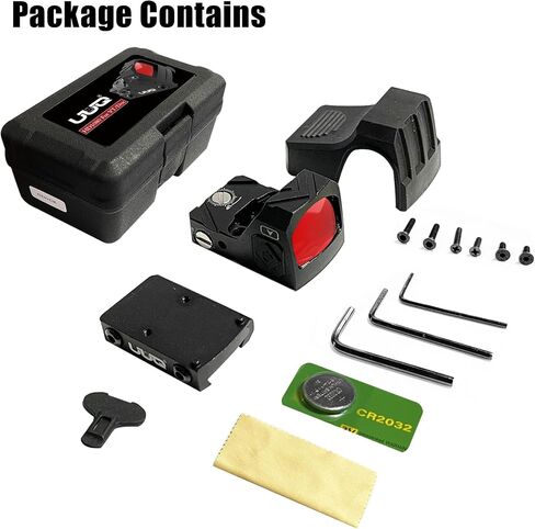 UUQ Mini Reflex Red Dot Sight Shake Awake Optic Sight للبنادق والمسدسات والبنادق 2MOA، 12 نطاق نقطة حمراء لضبط السطوع، مناسب لـ RMR أو 20 مم Picatinny/Weaver Rail... in Kuwait