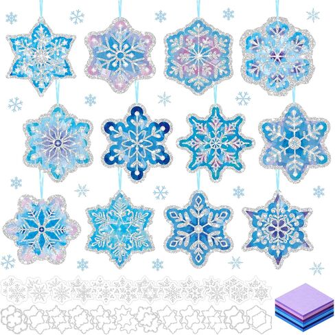 DoubleFill 36 Sets Easter Religious Cross Crafts Kit Jesus Christian Paper Cross Suncatchers Sunday Vbs Craft Kit DIY Resurrection Church Ornaments for Easter Sunday Window Art in Kuwait