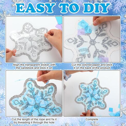 DoubleFill 36 Sets Easter Religious Cross Crafts Kit Jesus Christian Paper Cross Suncatchers Sunday Vbs Craft Kit DIY Resurrection Church Ornaments for Easter Sunday Window Art in Kuwait