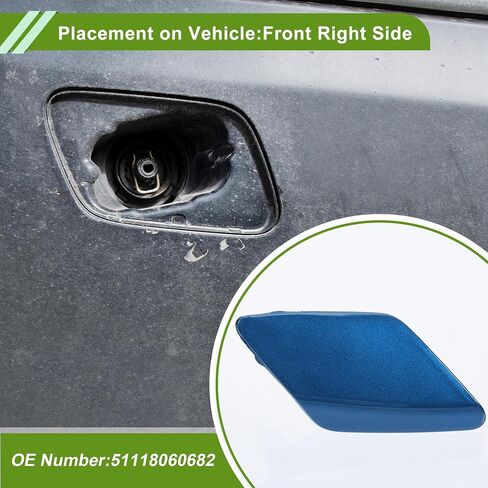 No.51118060681 Front Left Side Bumper Headlight Washer Nozzle Cover Cap for BMW 428i 2014-2016 2.0L L4 - Gas Blue Bumper Trim Nozzle Cover 1 Pc in Saudi Arabia