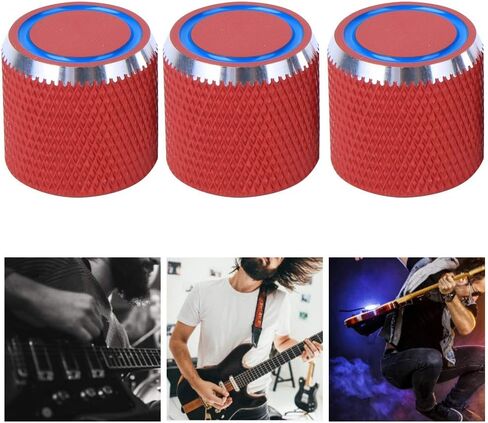Metal Guitar Knobs,3 Pcs Electric Guitar Knobs Metal Volume Tone Control Knobs Turning Guitar Knobs Electric Guitar Bass Accessories in Saudi Arabia