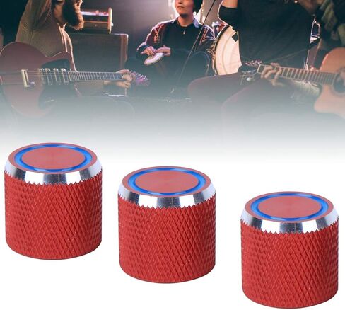 Metal Guitar Knobs,3 Pcs Electric Guitar Knobs Metal Volume Tone Control Knobs Turning Guitar Knobs Electric Guitar Bass Accessories in Saudi Arabia