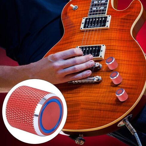 Metal Guitar Knobs,3 Pcs Electric Guitar Knobs Metal Volume Tone Control Knobs Turning Guitar Knobs Electric Guitar Bass Accessories in Saudi Arabia