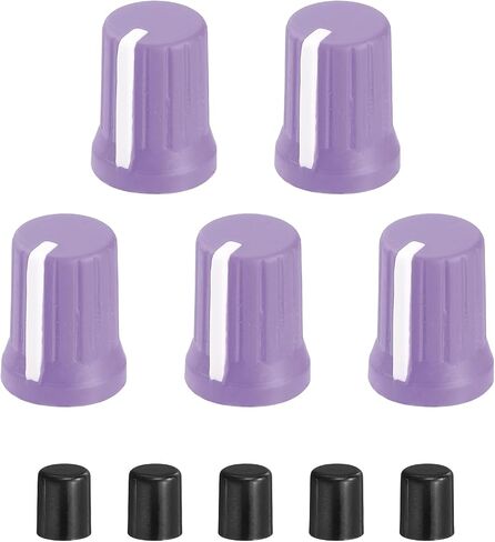 MECCANIXITY 5pcs 6mm Potentiometer D-Shaft Knob Rubber 180 Rotation DJ Speaker Knobs Control Knob for Electric Drum(Yellow White) in Saudi Arabia