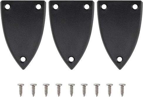 3 Sets Guitar Adjustment Rod Cover 3 Holes Triangle Plastic Truss Rod Covers for Acoustic-Electric Guitar Acoustic Guitar Bass Guitar 45x29mm Black in Saudi Arabia