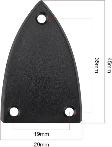 3 Sets Guitar Adjustment Rod Cover 3 Holes Triangle Plastic Truss Rod Covers for Acoustic-Electric Guitar Acoustic Guitar Bass Guitar 45x29mm Black in Saudi Arabia