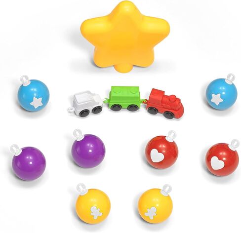 Step2 My First Christmas Tree, Kids Interactive Holiday Tree Toy, 12 Colorful Plastic Ornaments to Decorate, Mini Train Set Circles the Skirt, Made of Durable Plastic, For Toddlers 1.5+ Years Old in Saudi Arabia