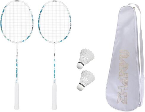 Professional Badminton Racket,Full Carbon 4U Offensive 30 lbs Badminton Set,Outdoor Two-Player Sparring,with 2 Shuttlecocks and 1 Carrying Bag,for Backyard Gym Beach Outdoor Games in Saudi Arabia