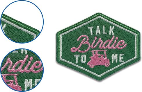 Talk Birdie to Me Patch 3 Inches Gifts for Golfer Funny Golfing Golf Hole Iron On/Sew On Embroidery Fabric Applique Patches for Trucker Hats Clothes Backpack DIY Accessories Friends Mom Gifts in Saudi Arabia
