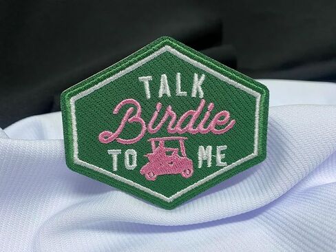 Talk Birdie to Me Patch 3 Inches Gifts for Golfer Funny Golfing Golf Hole Iron On/Sew On Embroidery Fabric Applique Patches for Trucker Hats Clothes Backpack DIY Accessories Friends Mom Gifts in Saudi Arabia