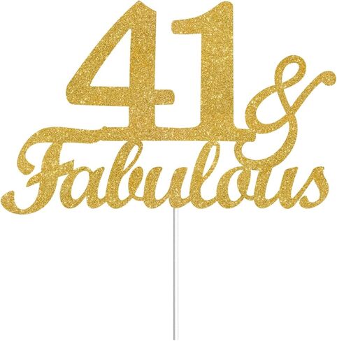 53 & Fabulous Cake Toppers Gold Glitter, Happy 53rd Birthday Cake Topper Cheers to 53 Years Old Bday Decoration, Fifty-three and Fabulous Cake Decorations for 53rd Birthday Anniversary Party in Saudi Arabia