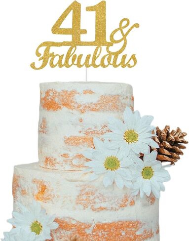 53 & Fabulous Cake Toppers Gold Glitter, Happy 53rd Birthday Cake Topper Cheers to 53 Years Old Bday Decoration, Fifty-three and Fabulous Cake Decorations for 53rd Birthday Anniversary Party in Saudi Arabia