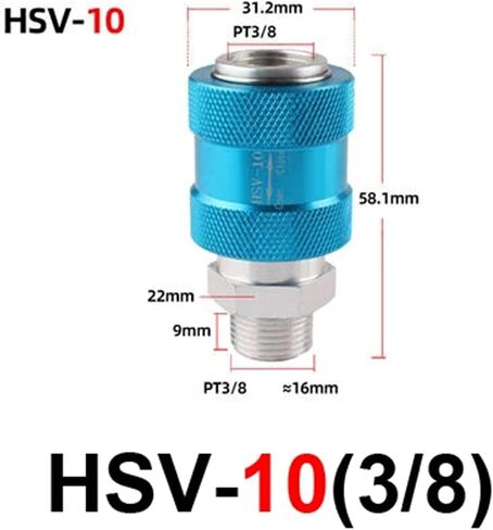 HSV-06 HSV-08 HSV-10 HSV-15 هوائي يدوي صمام منزلق التحكم في التدفق مفتاح يدوي G1/8 1/4 3/8 1/2 BSPT الموضوع (HSV-15) in Saudi Arabia