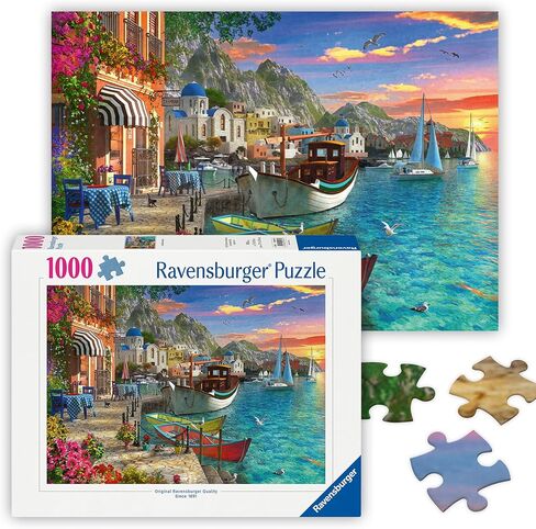 Ravensburger Grandiose Greece 1000 Piece Jigsaw Puzzle for Adults - 12000470 - Handcrafted Tooling, Made in Germany, Every Piece Fits Together Perfectly in Saudi Arabia